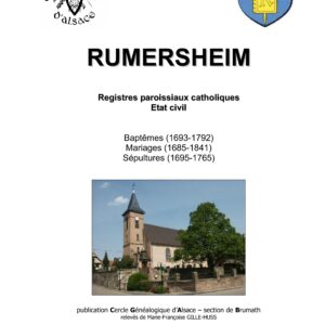 Rumersheim, RP catholiques - B 1693-1772, M 1685-1841, S 1685-1765